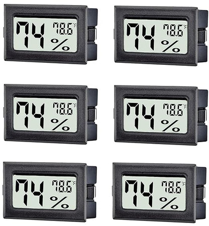 6 Pack Mini Digital Thermometer Hygrometer, Indoor Temperature and Humidity - Image 8