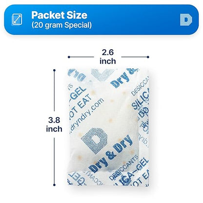 Dry & Dry 20 Gram Orange Indicating Mixed Silica Gel Packets - Image 6