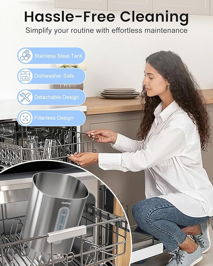 Feekaa Stainless Steel Humidifier Dishwasher Safe, 4L/1Gal Cool Mist Humidifiers - Image 2