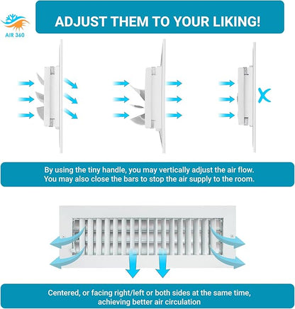Aluminum 14 x 4 Inch Air Vent Covers Wall AC Grille – Premium Register Vent - Image 5