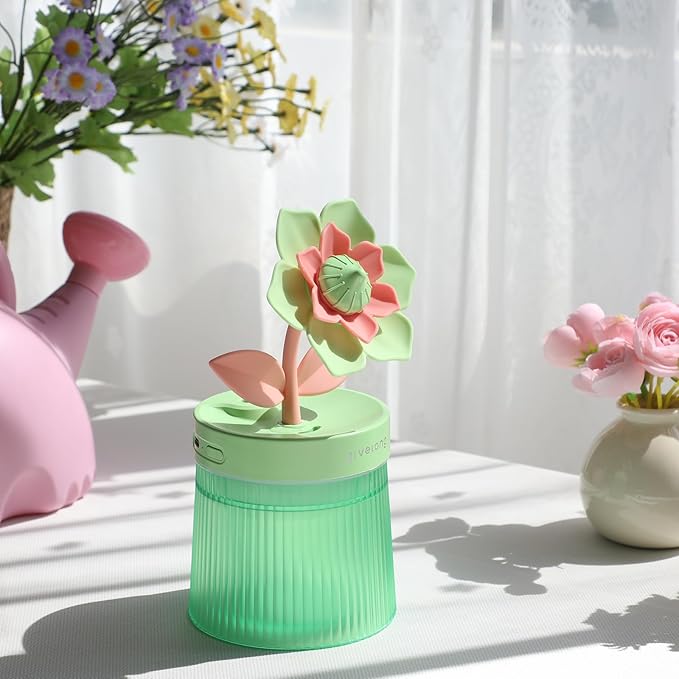 Gardenia Small Humidifier for Plant, Cool Mist Mini Humidifiers for Bedroom by Riecin
