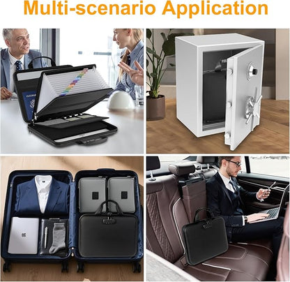 Fireproof Document Box with Lock, Portable Hard-Shell Case Fireproof File Box - Image 7