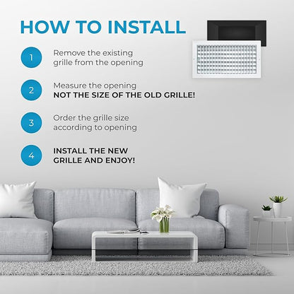 Aluminum 16 x 8 Inch Air Vent Covers Wall AC Grille – Premium Register Vent - Image 6