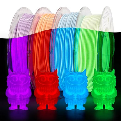 AMOLEN Silk Glow in The Dark Filament Multicolor, Glow Filament Silk Green by AMOLEN