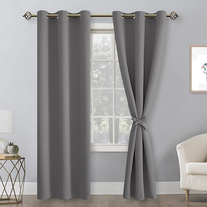 Hiasan Blackout Curtains for Bedroom, 38 x 84 Inches Long - Image 2