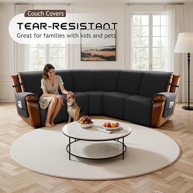 Arfntevss Waterproof Recliner Sectional Couch Covers - Image 7