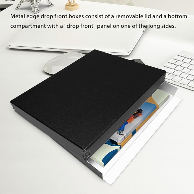 Lineco Museum Archival Storage Box, 11.75x17.75x1.5 in. Drop Front Design. - Image 2