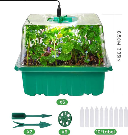 Seed Starter Trays with Grow Lights, 72 Cells Seed Starter Kit with Lights - Image 6