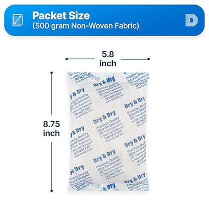 Dry & Dry 500 Gram Orange Indicating Mixed Silica Gel Packets - Image 6