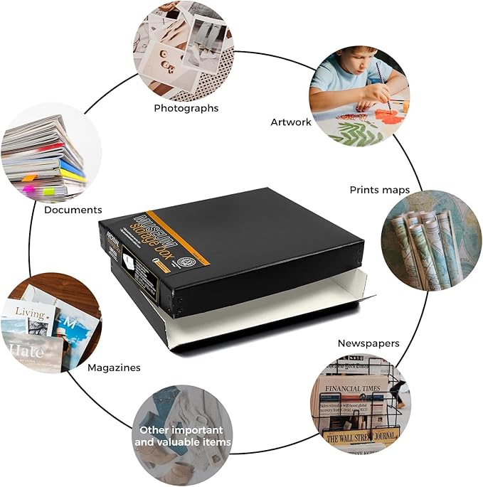 Lineco Museum Archival Storage Box, 8.75x10.75x1.5 in. Drop Front Design. - Image 6