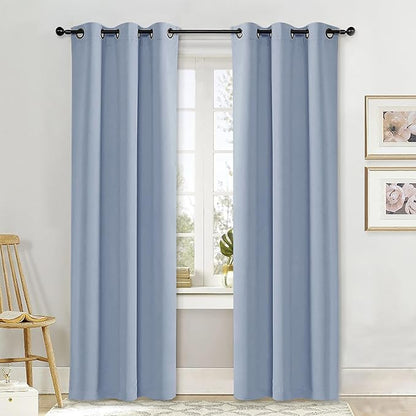 NICETOWN Curtain Blackout Drape Panel, Single Panel, 42 x 84 inch, Vintage Blue by NICETOWN