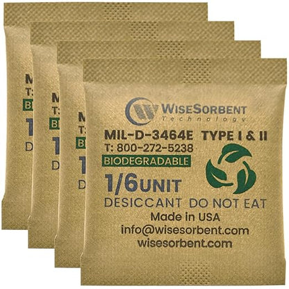 1/6U Kraft Clay Desiccants Packs by Wisesorb