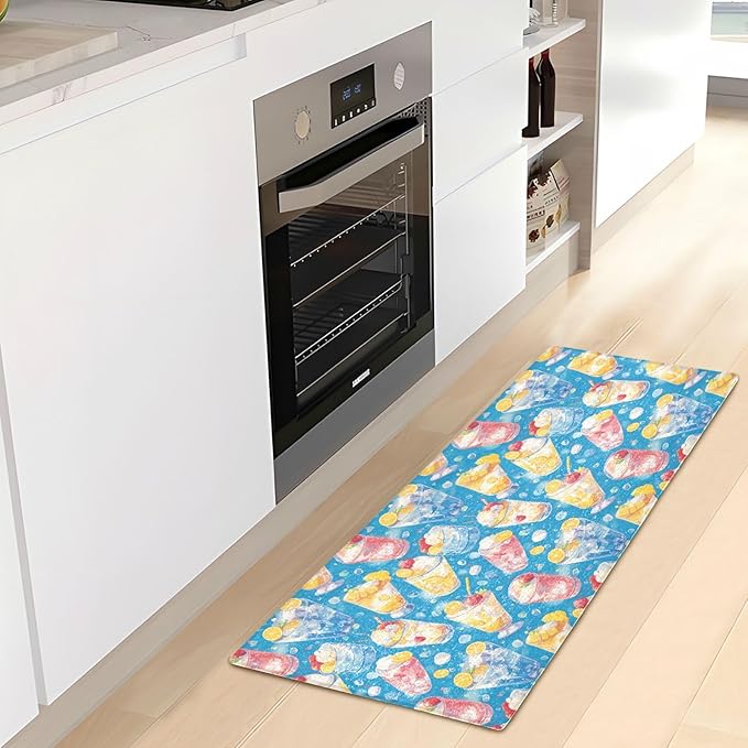 Summer Drink Cool Ice Blue Decorative mats - Image 6