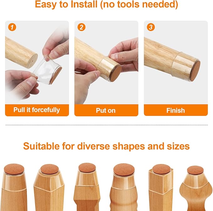 24Pcs Silicone Chair Leg Floor Protectors, Floor Protectors - Image 6