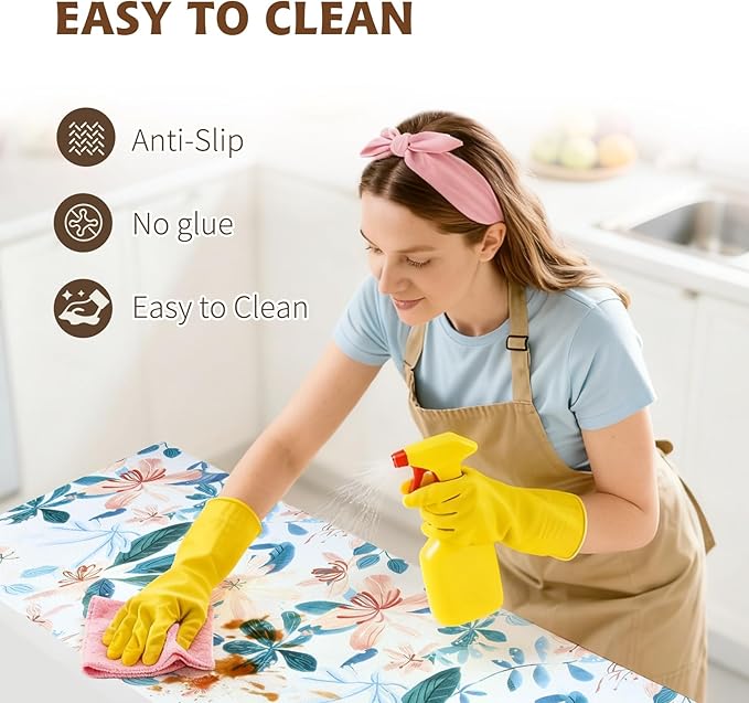 Shelf Liners for Kitchen Cabinets 12in x 10FT, Non Adhesive Drawer Liner - Image 4