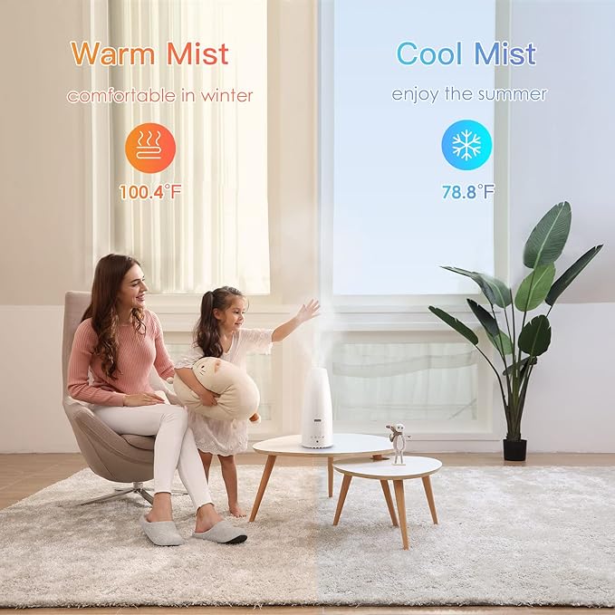 Warm and Cool Mist Humidifier for Home/Bedroom - Image 2