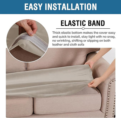 H.VERSAILTEX Velvet Stretch Individual Couch Cushion Cover Plush Cushion - Image 4