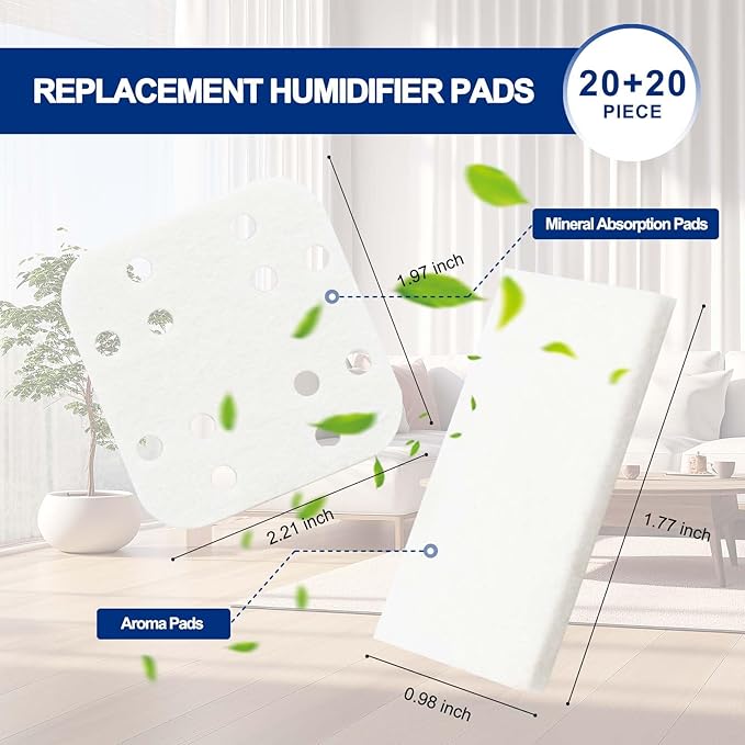 Humidifier Replacement Filters 20 Pack and Replacement Aroma Pads 20 Pack - Image 4