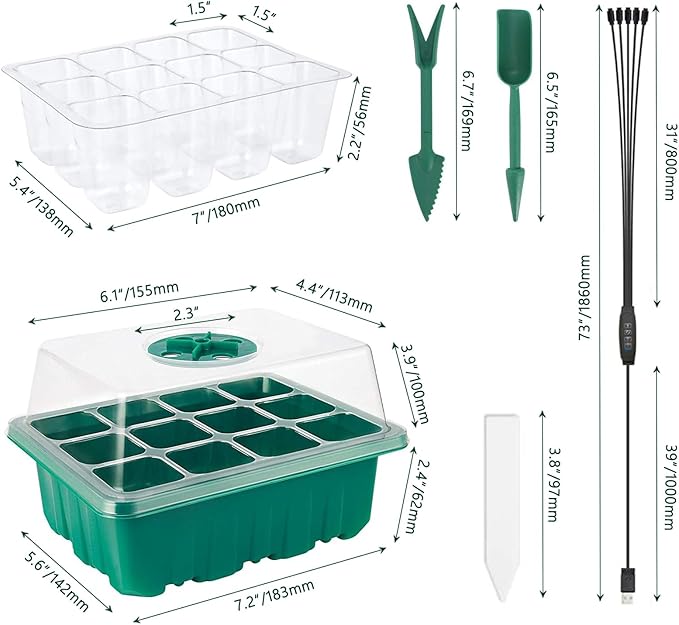 Seed Starter Tray 5 Packs Seedling Starter Trays - Image 6