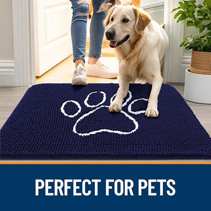 OLANLY Dog Door Mat for Muddy Paws 24x16, Paw Print Design, Absorbs Moisture - Image 6