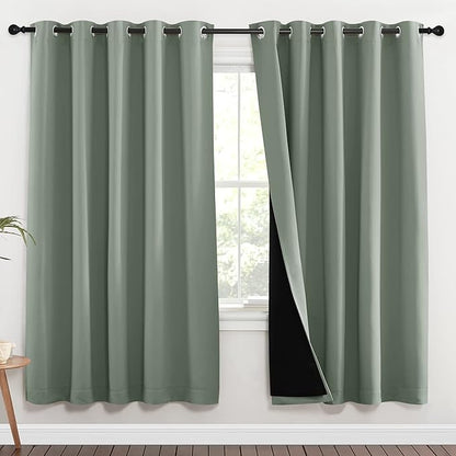 NICETOWN 100% Blackout Window Curtain Panels, Full Light Blocking Drapes - Image 2