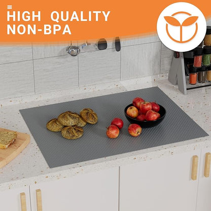 FLPMIX 16" Cabinet Shelf Liners Dark-Grey: Waterproof Kitchen Drawer Mat 16 x - Image 4