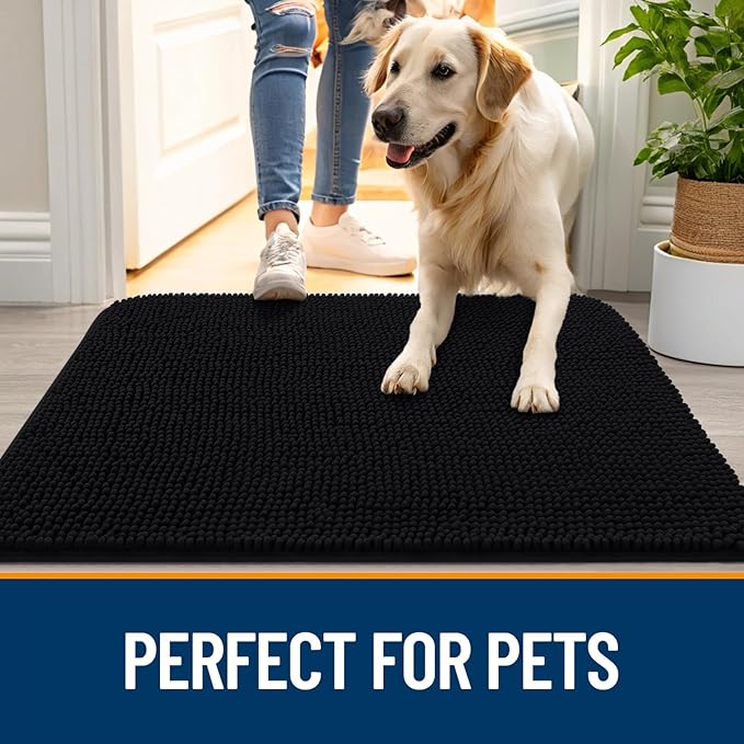 OLANLY Dog Door Mat for Muddy Paws 70x32, Absorbs Moisture and Dirt, Absorbent - Image 6