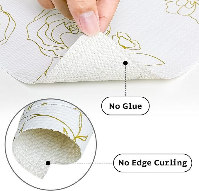 Shelf and Drawer Liner for Kitchen Cabinets Non-Adhesive, Strong Grip Non-Slip - Image 7