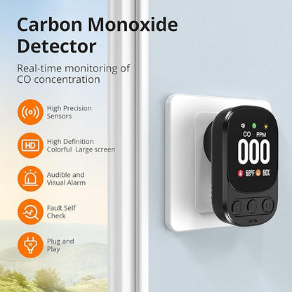 3-in-1 Carbon Monoxide Detectors INKBIRDPLUS Carbon Monoxide Detector Plug in - Image 4
