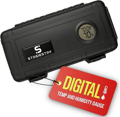 StogieStay Travel Humidor for Cigars – Digital Hygrometer, Airtight & by HODL21