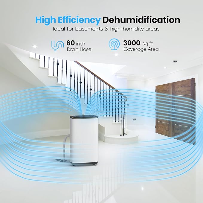 3000 Sq.Ft Dehumidifier, 30PT/24H Dehumidifiers - Image 2