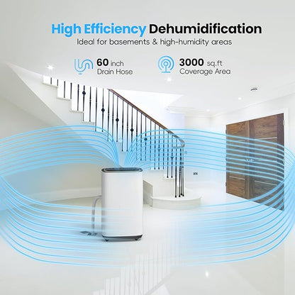 3000 Sq.Ft Dehumidifier, 30PT/24H Dehumidifiers - Image 2