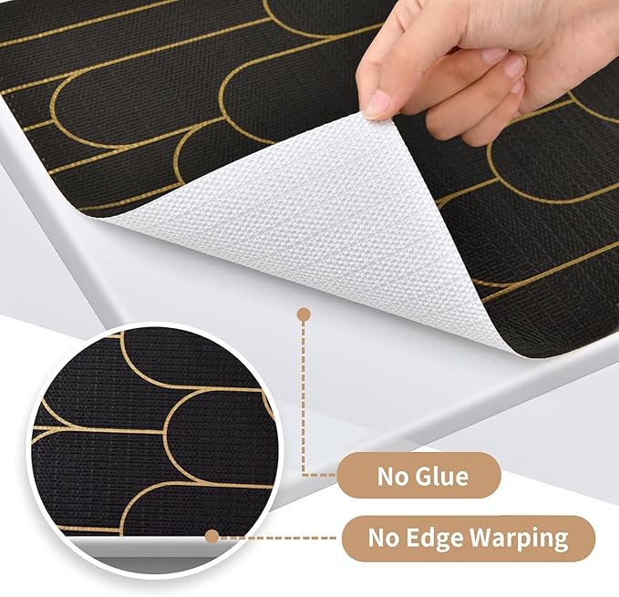 Shelf Liners for Kitchen Cabinets Drawer Liner 23.6in x 20FT Non Adhesive Black - Image 8