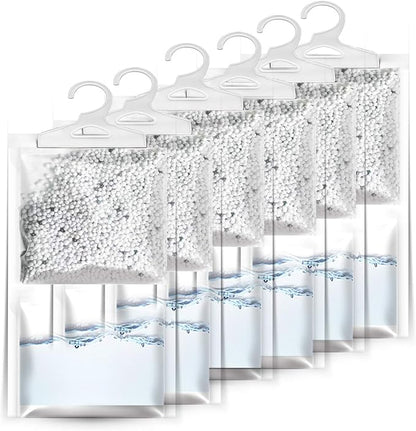 ZSZMFH 6 Pack Moisture Absorber & Max Odor Eliminator Hanging Bag, Charcoal by ZSZMFH