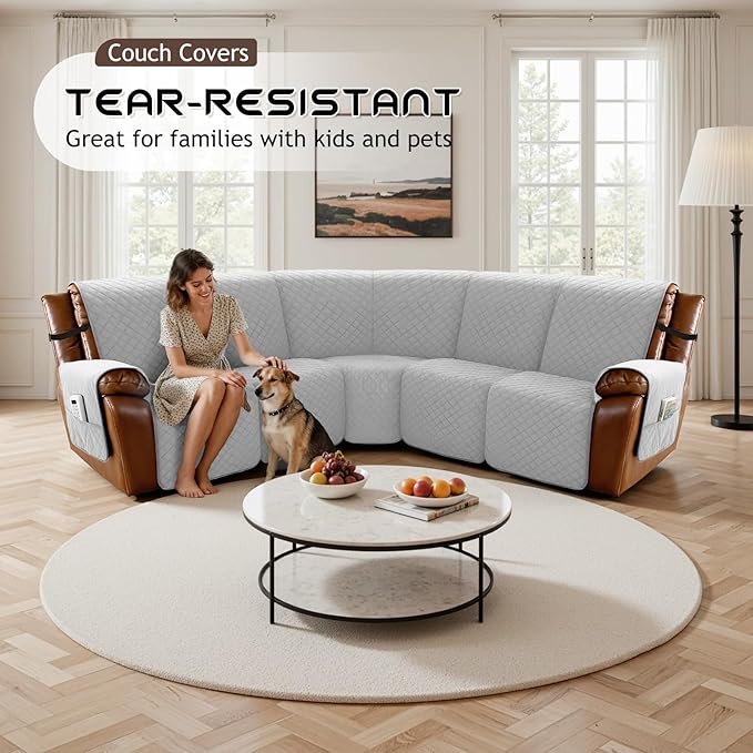 Arfntevss Waterproof Recliner Sectional Couch Covers - Image 7
