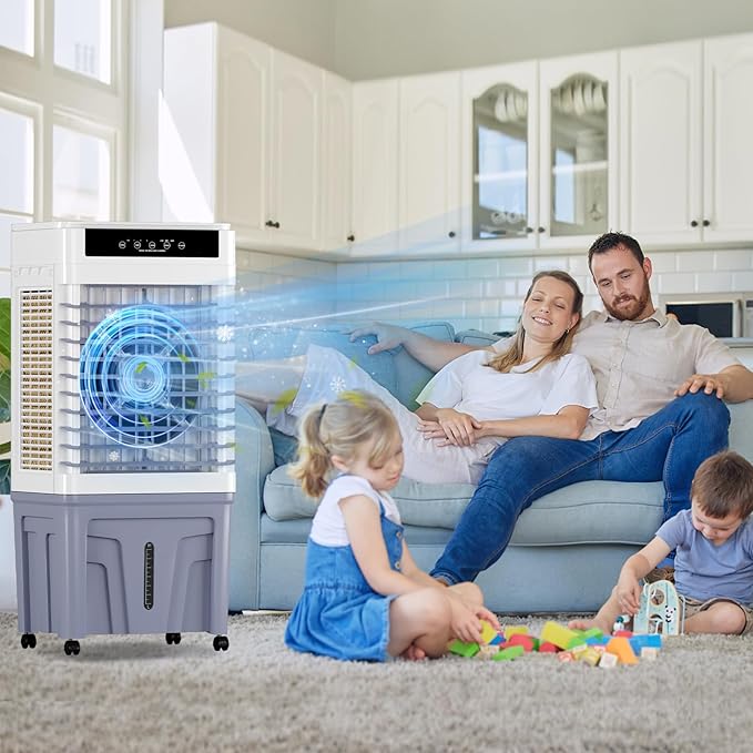 TABU 3531CFM Evaporative Air Cooler, 3-in-1 Portable Swamp Cooler - Image 2