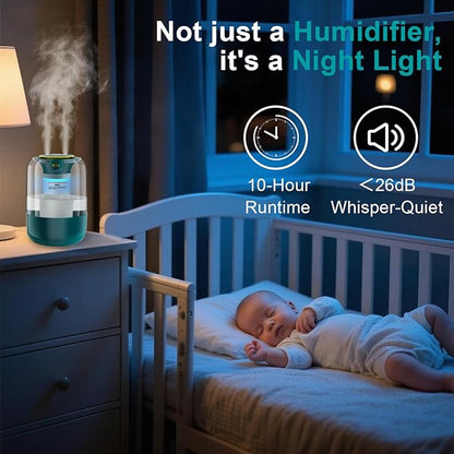Humidifier with Double Nozzle, 2.2L Humidifiers - Image 4