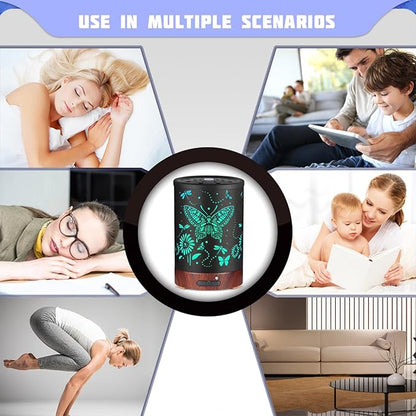 Metal Essential Oils Diffuser 150ML Aromatherapy Diffuser Cool Mist Humidifier - Image 6