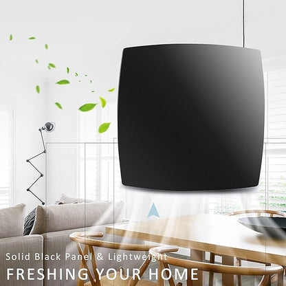 4in Black Bathroom Exhaust Fan for Window, 55CFM IPX4 ABS Plug-in Extractor Fan - Image 6