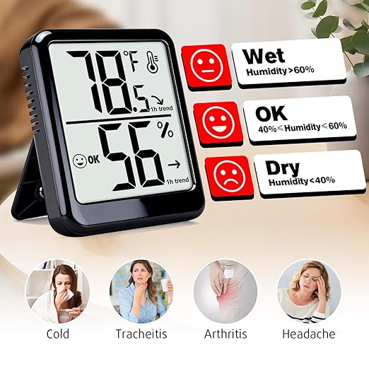 4-Pack Room Thermometer Indoor Hygrometer, Small Digital Temperature and - Image 6