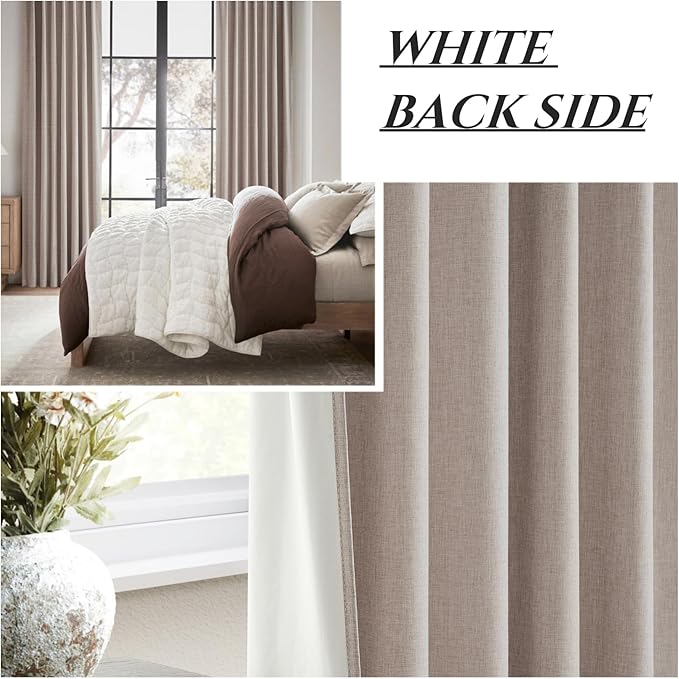 Dining Room Long Curtains 112 Inches Set of 2, Custom 100 Inch WideLinen Living - Image 6