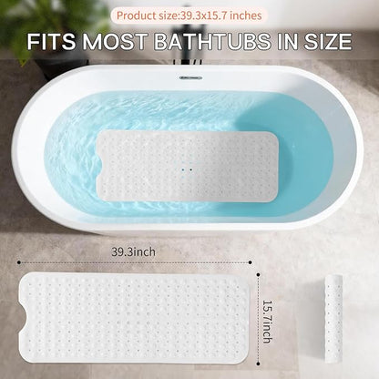 Anti-Slip Bathtub Shower mat, 39.3×15.7 inch（Approximately 100 × 40cm） Soft - Image 3
