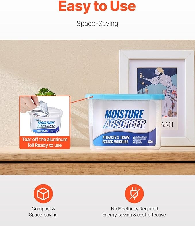 6 pieces of fragrance free moisture absorbing box, 10.8 ounces portable - Image 5