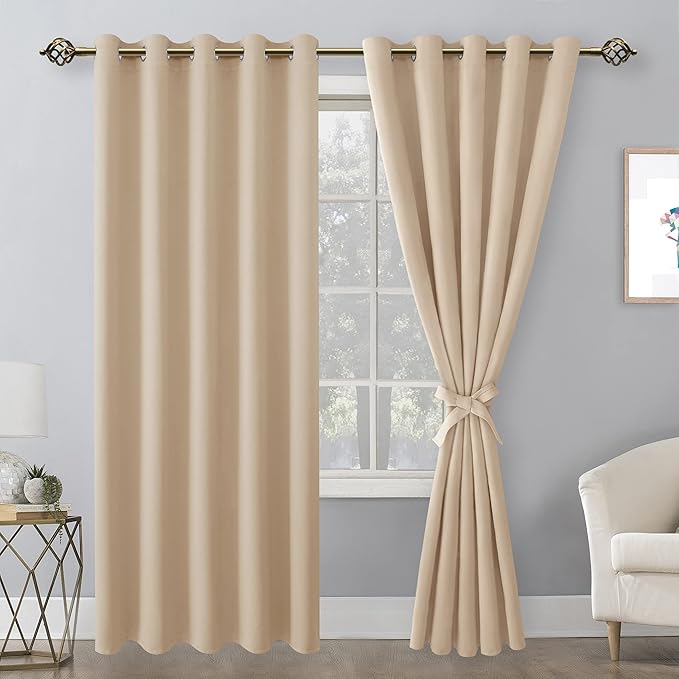 Hiasan Blackout Curtains for Bedroom, 60 x 84 Inches Long - Image 2