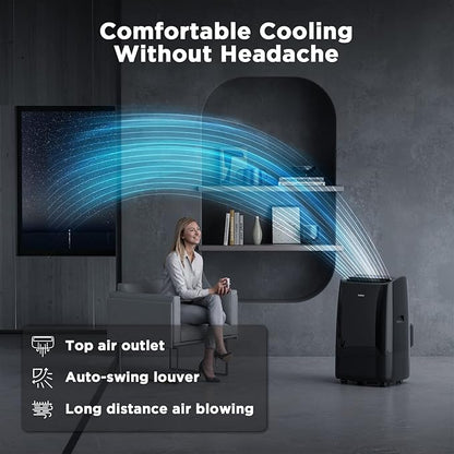 TURBRO 14, 000 BTU Smart WiFi Portable Air Conditioner, Cooling up to 600 Sq Ft - Image 4