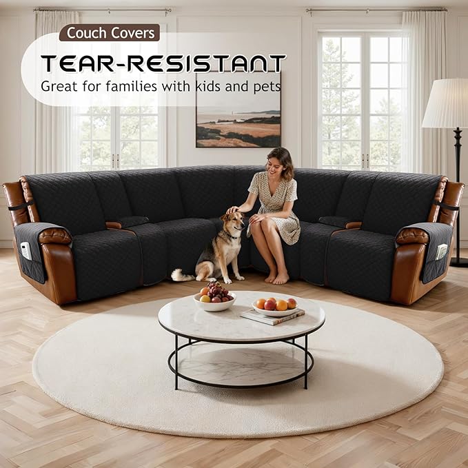 Arfntevss Waterproof Recliner Sectional Couch Covers - Image 7