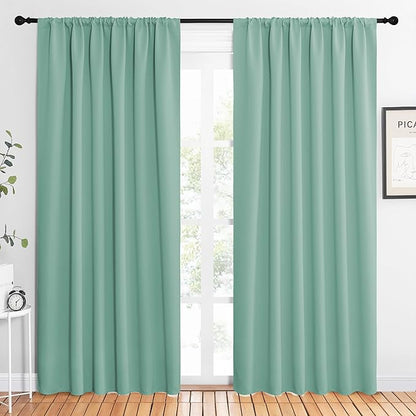 NICETOWN 2 Panels Blackout Curtains, Rod Pocket Thermal Insulated Drapes 84 by NICETOWN