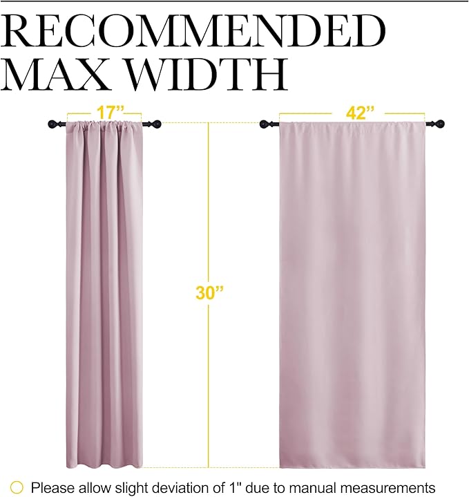NICETOWN 2 Panels Blackout Curtains, Rod Pocket Thermal Insulated Drapes - Image 6