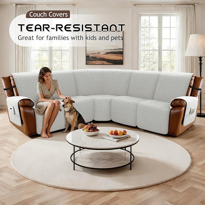 Arfntevss Waterproof Recliner Sectional Couch Covers - Image 7