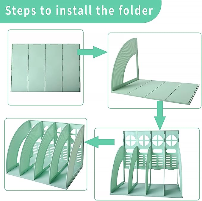 Marte Vanci Magazine File Holder Vertical PP Folder Book Desktop Organizer - Image 3